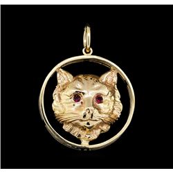 14KT Yellow Gold 0.25ctw Ruby Pendant