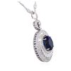 Image 3 : 14KT White Gold 19.53ct Tanzanite and Diamond Pendant With Chain
