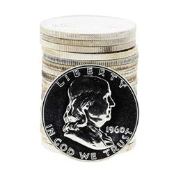 Roll of (20) Assorted 1960 Franklin Proof Silver Half Dollar Coins