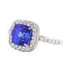 Image 1 : 14KT White Gold 2.99ct Tanzanite and Diamond Ring