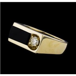 14KT Yellow Gold 0.29ctw Mens Diamond Ring