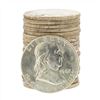Image 1 : Roll of (20) 1962D Brilliant Uncirculated Franklin Half Dollar Coins