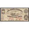 Image 1 : 1863 Twenty-Five Cents The State of Alabama Obsolete Note