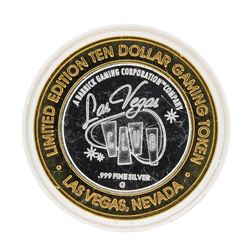 .999 Silver Las Vegas Club $10 Casino Gaming Token Limited Edition