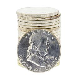 Roll of (20) 1963 Brilliant Uncirculated Franklin Half Dollar Coins