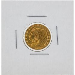 1908 $2 1/2 Indian Head Quarter Eagle Gold Coin