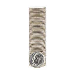 Roll of (50) 1954 Brilliant Uncirculated Roosevelt Dimes