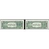 Image 2 : (2) Consecutive 1969D $1 Federal Reserve Notes ERROR Faulty Alignments
