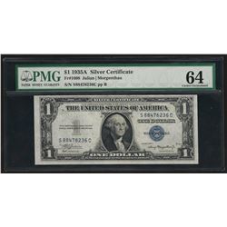 1935A $1 Silver Certificate Note PMG Choice Uncirculated 64