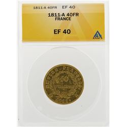1811-A 40 Francs Gold Coin ANACS EF40