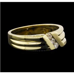 14KT Yellow Gold 0.15ctw Diamond Ring