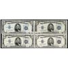 Image 1 : Lot of (4) 1934/A/C/D $5 Silver Certificate Notes
