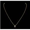 Image 1 : 14KT Yellow Gold 0.40ct Diamond Pendant with Chain