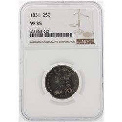 1831 Capped Bust Quarter Coin NGC VF35
