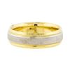 Image 1 : Two Tone 14KT Yellow Gold Men's wedding band