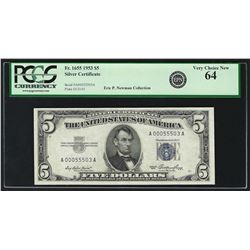1953 $5 Silver Certificate Note PCGS Very Choice New 64