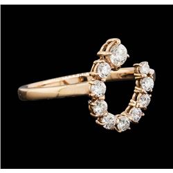 14KT Rose Gold 0.74ctw Diamond Ring