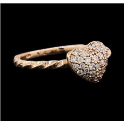 14KT Rose Gold 0.30ctw Diamond Ring