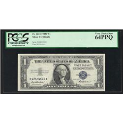 1935F $1 Silver Certificate Note PCGS Very Choice New 64PPQ