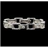 Image 1 : 14KT White Gold Mens 1.60ctw Diamond Bracelet