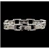 Image 2 : 14KT White Gold Mens 1.60ctw Diamond Bracelet