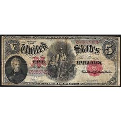 1907 $5 Woodchopper Legal Tender Note