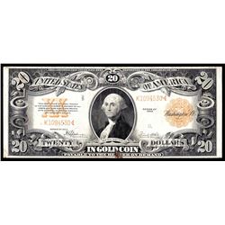 1922 $20 Large Size Gold Certificate Note