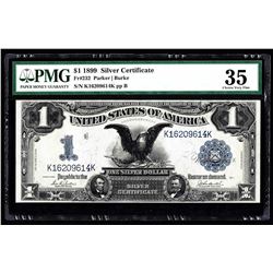 1899 $1 Black Eagle Silver Certificate Note PMG Choice Very Fine 35