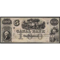 1800s $100 The New Orleans Canal & Banking Company Obsolete Note