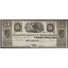Image 1 : 1800s $3 The Millers Bank of Washtenaw Obsolete Bank Note