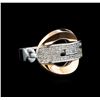 Image 1 : 0.24 ctw Diamond Ring - 14KT White and Rose Gold