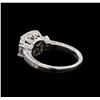 Image 3 : 1.18 ctw Morganite and Diamond Ring - 14KT White Gold