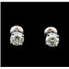 Image 1 : 1.22 ctw Diamond Stud Earrings - 14KT White Gold