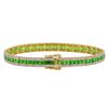 Image 2 : 6.68 ctw Tsavorite and Diamond Bracelet - 14KT Yellow Gold