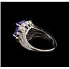 Image 3 : 14KT White Gold 2.38 ctw Tanzanite and Diamond Ring