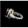 Image 3 : 14KT White Gold 7.90 ctw Ruby and Diamond Ring