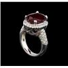 Image 4 : 14KT White Gold 7.90 ctw Ruby and Diamond Ring