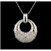 Image 1 : 14KT White Gold 2.04 ctw Diamond Pendant With Chain