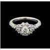 Image 2 : 14KT White Gold 1.06 ctw Diamond Ring