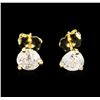 Image 1 : 1.68 ctw Diamond Earrings - 14KT Yellow Gold