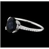 Image 1 : 1.53 ctw Sapphire and Diamond Ring - 14KT White Gold