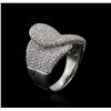 Image 3 : 14KT White Gold 1.32 ctw Diamond Ring