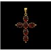 Image 7 : 18KT Yellow Gold 55.92 ctw Pyrope-Almandite Garnet Jewelry Suite