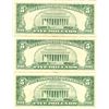 Image 2 : 1963 $5 VG/XF Red Seal Note Lot of 3