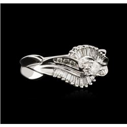 14KT White Gold 0.64 ctw Diamond Ring