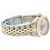 Image 4 : Rolex Two-Tone Cream Arabic Fluted Oyster Band DateJust Ladies Watch