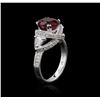 Image 3 : 18KT White Gold 3.02 ctw Ruby and Diamond Ring