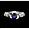 Image 2 : 14KT White Gold 1.09 ctw Sapphire and Diamond Ring