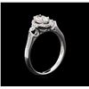 Image 4 : 0.72 ctw Diamond Ring - 18KT White Gold