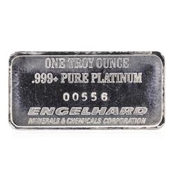 1 oz .999 Pure Platinum Bar